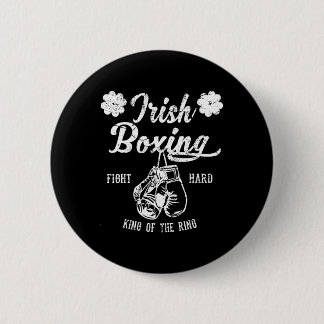 Irish Boxing Vintage - Irischer Boxfan Tee Button