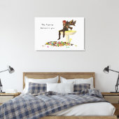 Irish Boy Fairy auf Mushroom Canvas Print Leinwanddruck (Insitu (Schlafzimmer))