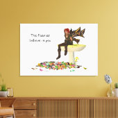 Irish Boy Fairy auf Mushroom Canvas Print Leinwanddruck (Insitu (Wohnzimmer))