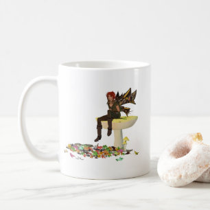 Irish Boy Fairy auf Mushroom Coffee Tasse