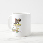 Irish Boy Fairy auf Mushroom Coffee Tasse (Vorderseite Links)