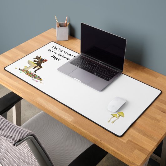 Irish Boy Fairy auf Mushroom Desk Mat Schreibtischunterlage (Büro 2)