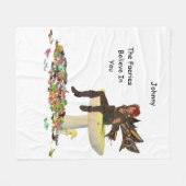Irish Boy Fairy auf Mushroom Fleece Blanket (Vorderseite (Horizontal))