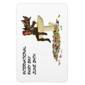 Irish Boy Fairy auf Mushroom Flexible Foto Magnet (Vertikal)