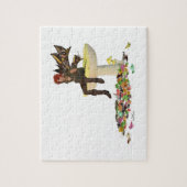 Irish Boy Fairy auf Mushroom Jigsaw Puzzle (Vertikal)