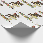 Irish Boy Fairy auf Mushroom Wrapping Paper Geschenkpapier (Ecke)