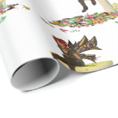 Irish Boy Fairy auf Mushroom Wrapping Paper Geschenkpapier (Rolleneckpunkt)