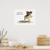 Irish Boy Fairy auf Pilzplakat Poster (Küche)