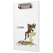 Irish Boy Fairy in Mushroom Clipboard Klemmbrett (Links)