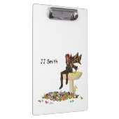 Irish Boy Fairy in Mushroom Clipboard Klemmbrett (Rechts)