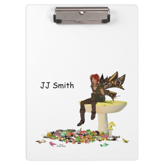 Irish Boy Fairy in Mushroom Clipboard Klemmbrett (Vorderseite)