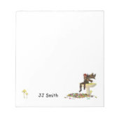 Irish Boy Fairy On Mushroom Notepad Notizblock (Vorderseite)