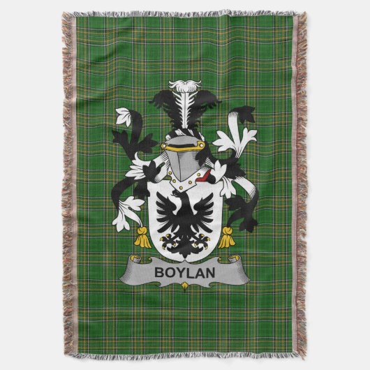 Irish Boylan oder O_Boylan Coat of Arms Family Cre Decke (Vorderseite Vertikal)
