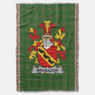 Irish Brabazon Coat of Arms Familienwappen Irland Decke