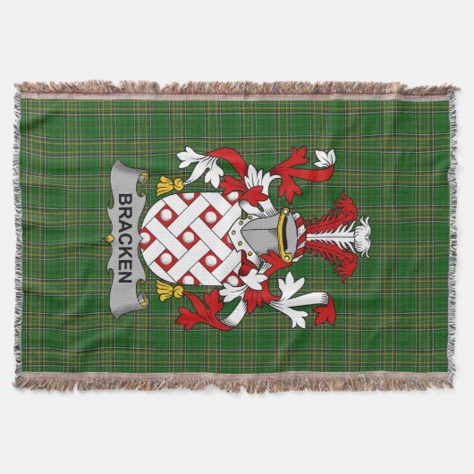 Irish Bracken oder O_Bracken Coat of Arms Family C Decke (Vorderseite)