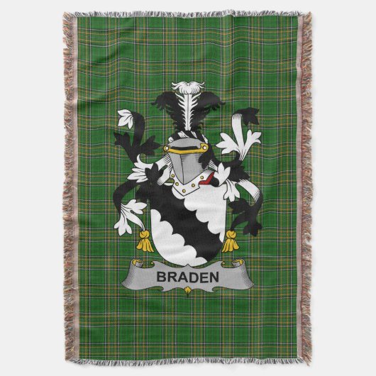 Irish Braden oder O_Braden Coat of Arms Family Cre Decke (Vorderseite Vertikal)