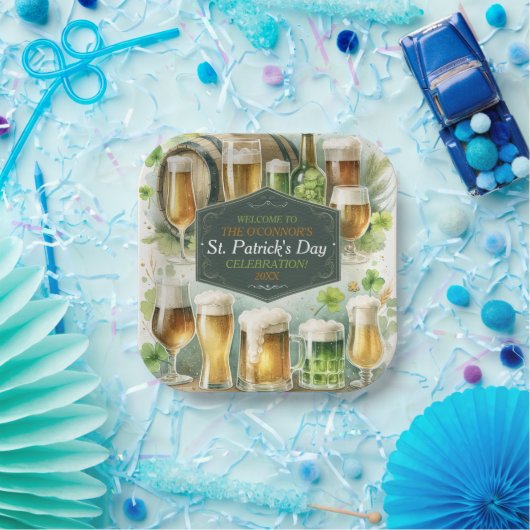 Irish Brews & Cheers St. Patrick's Day Party Pappteller (Party)