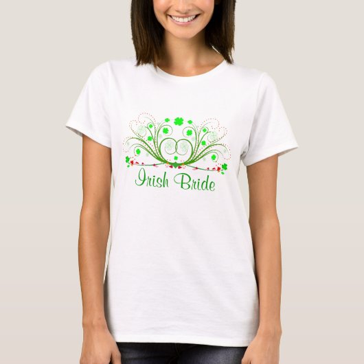 Irish Bride Extravagant Celtic Kleeblatts Ladys T  T-Shirt (Vorderseite)