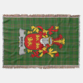 Irish Brien oder Bryan Coat of Arms Familienwappen Decke (Vorderseite)