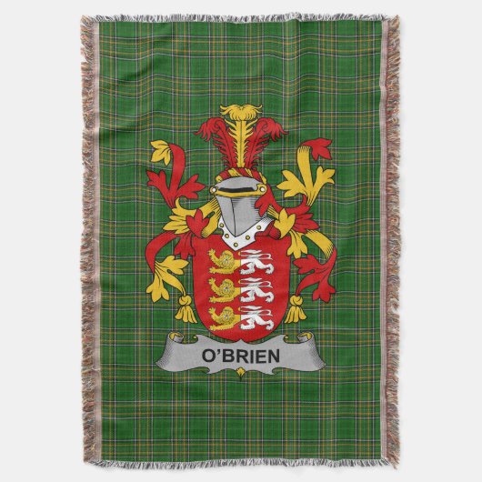 Irish Brien oder O_Brien Coat of Arms Familienwapp Decke (Vorderseite Vertikal)