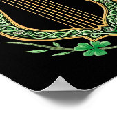 Irish Brigade Celtic Harp Heritage Poster (Ecke)