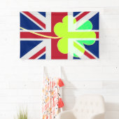 Irish British Flag Kleeblatt Clover St. Patrick Banner (Insitu)