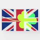 Irish British Flag Kleeblatt Clover St. Patrick Banner (Horizontal)