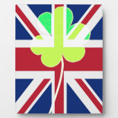 Irish British Flag Kleeblatt Clover St Patrick Ver Fotoplatte (Vorderseite)
