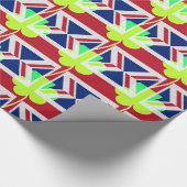 Irish British Flag Kleeblatt Clover St Patrick Ver Geschenkpapier (Ecke)