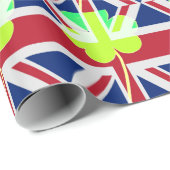 Irish British Flag Kleeblatt Clover St Patrick Ver Geschenkpapier (Rolleneckpunkt)