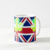 Irish British Flag Kleeblatt Clover St Patrick Ver Kaffeetasse (VorderseiteRechts)