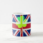 Irish British Flag Kleeblatt Clover St Patrick Ver Kaffeetasse (Mittel)