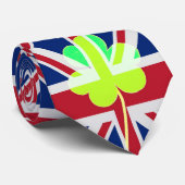 Irish British Flag Kleeblatt Clover St Patrick Ver Krawatte (Gerollt)