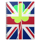 Irish British Flag Kleeblatt Clover St Patrick Ver Notizblock (Vorderseite)
