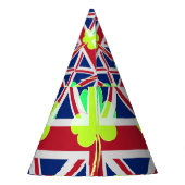Irish British Flag Kleeblatt Clover St Patrick Ver Partyhütchen (Rückseite)