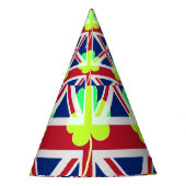 Irish British Flag Kleeblatt Clover St Patrick Ver Partyhütchen (Vorderseite)