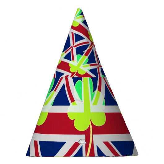 Irish British Flag Kleeblatt Clover St Patrick Ver Partyhütchen (Rechts)