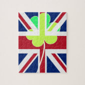 Irish British Flag Kleeblatt Clover St Patrick Ver Puzzle (Vertikal)