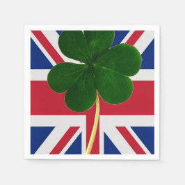 Irish British Flag Kleeblatt Clover St Patrick Ver Serviette