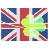 Irish British Flag Kleeblatt Clover St Patrick Ver Tischdecke (Vorderseite (Horizontal))