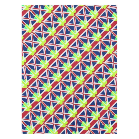Irish British Flag Kleeblatt Clover St Patrick Ver Tischdecke (Vorderseite)