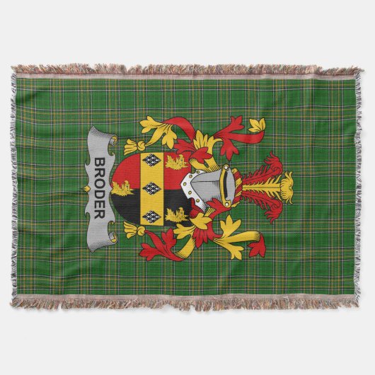 Irish Broder oder O_Broder Coat of Arms Family Cre Decke (Vorderseite)