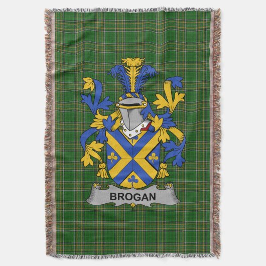 Irish Brogan oder O_Brogan Coat of Arms Family Cre Decke (Vorderseite Vertikal)