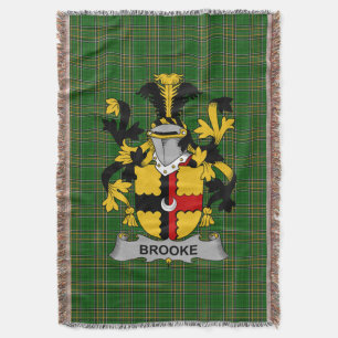 Irish Brooke Coat of Arms Familienwappen Irland Decke