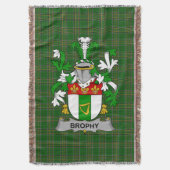 Irish Brophy oder O_Brophy Coat of Arms Family Cre Decke (Vorderseite Vertikal)