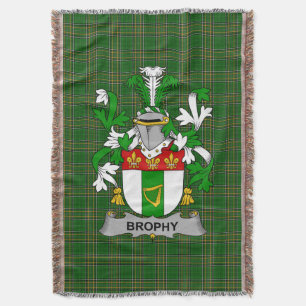 Irish Brophy oder O_Brophy Coat of Arms Family Cre Decke