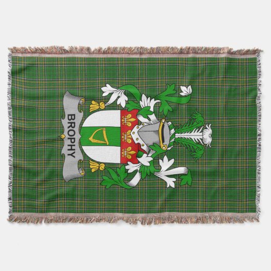Irish Brophy oder O_Brophy Coat of Arms Family Cre Decke (Vorderseite)