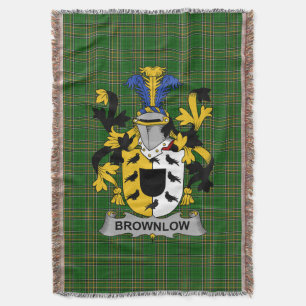 Irish Brownlow Coat of Arms Familienwappen Irland Decke