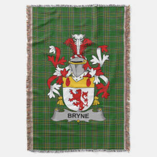Irish Bryne oder Brinn Coat of Arms Familienwappen Decke