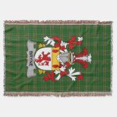 Irish Bryne oder Brinn Coat of Arms Familienwappen Decke (Vorderseite)